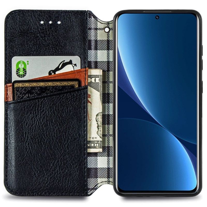 Skórzany Futerał do Xiaomi 12 Pro Anti-fall Kub Design Posiadacz Karty