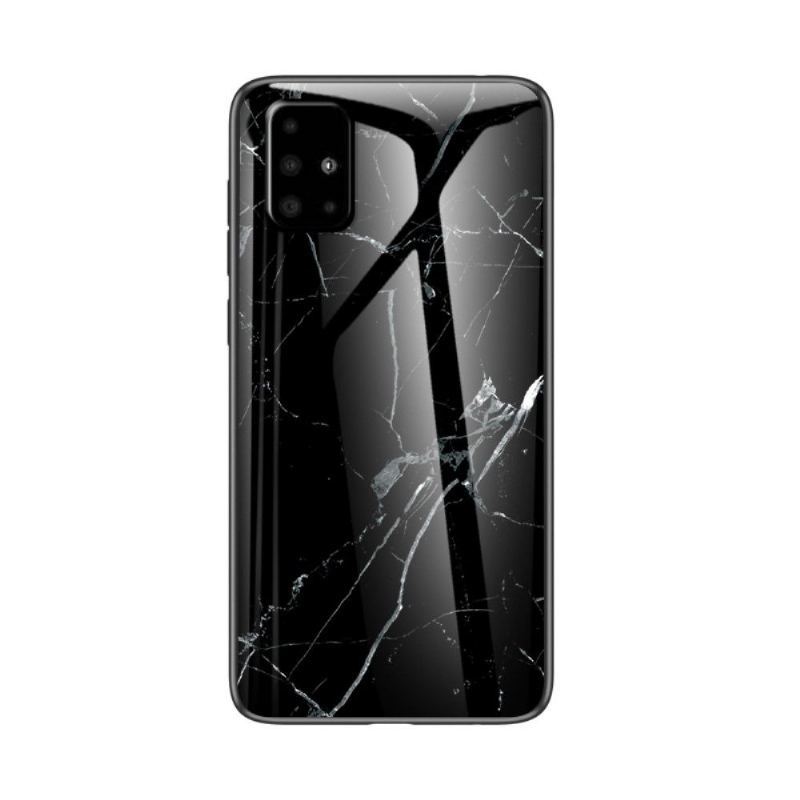 Etui do Samsung Galaxy A51 Biznes Marble Lina Szkło Powrót