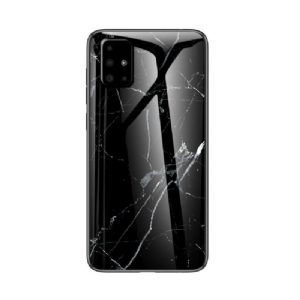 Etui do Samsung Galaxy A51 Biznes Marble Lina Szkło Powrót