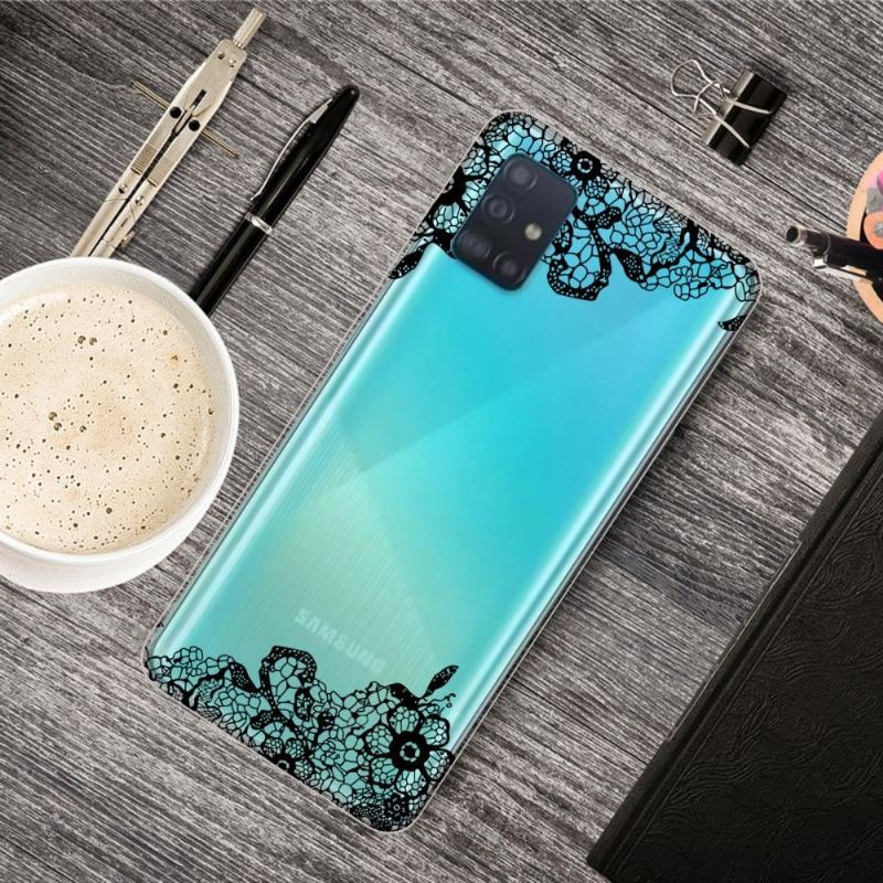 Etui do Samsung Galaxy A51 Classic Kwiat Koronki