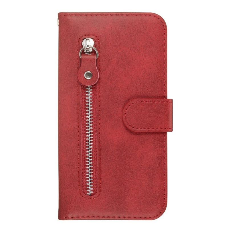 Etui Folio do Samsung Galaxy A51 Classic Skórzana Kieszeń Na Suwak