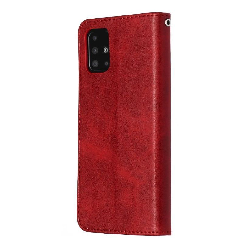 Etui Folio do Samsung Galaxy A51 Classic Skórzana Kieszeń Na Suwak