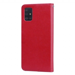 Etui Folio do Samsung Galaxy A51 Imitacja Skóry Wzór Róży