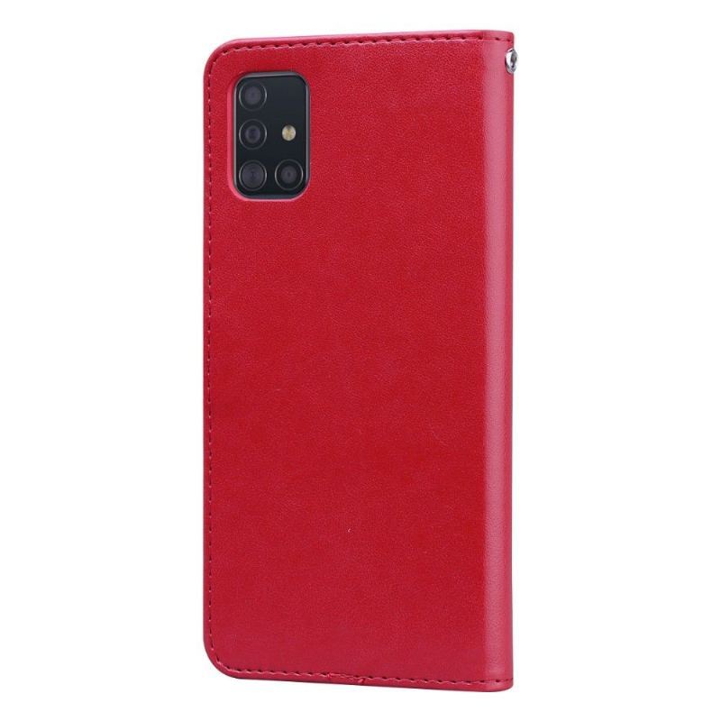 Etui Folio do Samsung Galaxy A51 Imitacja Skóry Wzór Róży