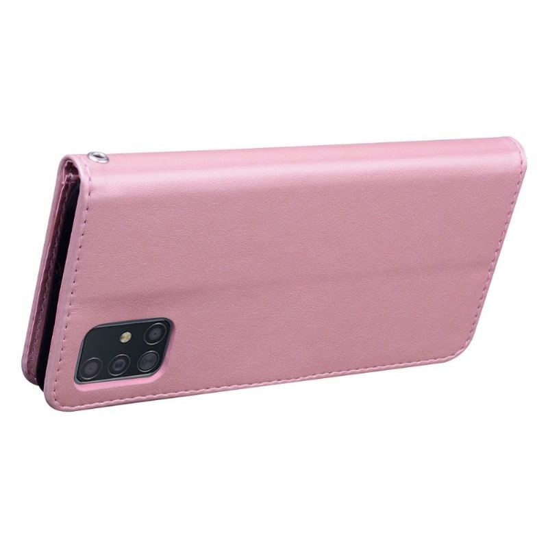 Etui Folio do Samsung Galaxy A51 Imitacja Skóry Wzór Róży