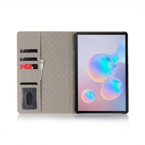 Etui Folio do Samsung Galaxy Tab S6 Classic Mapa Świata - Szary