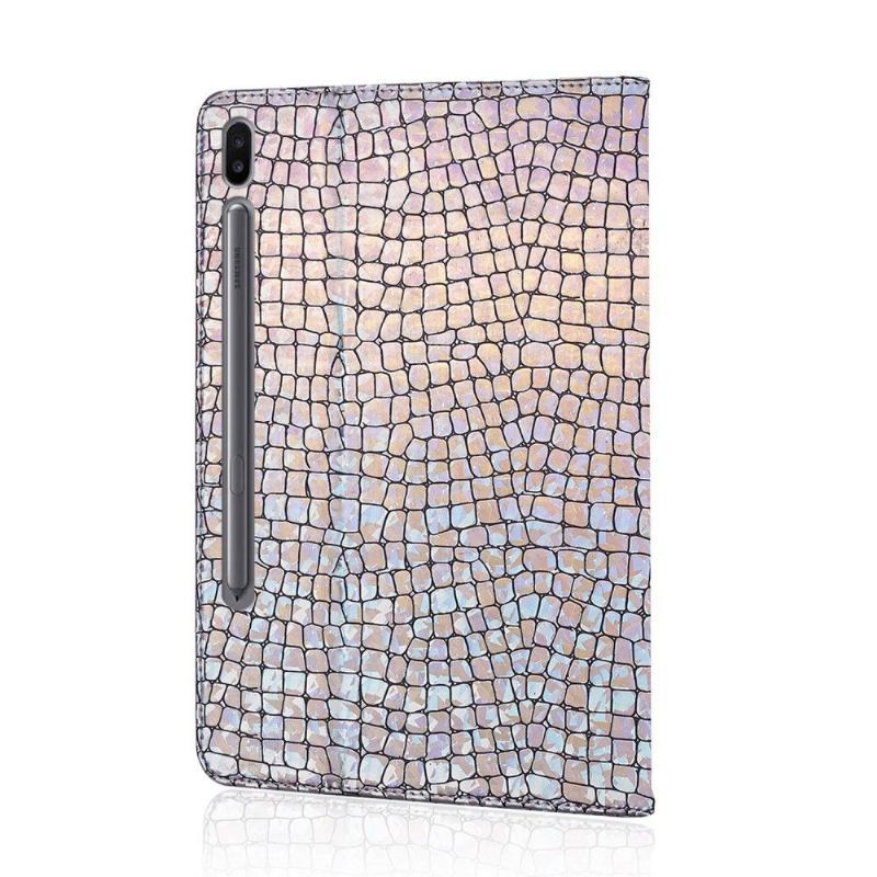 Etui Folio do Samsung Galaxy Tab S6 Glamour Croco Effect Cekiny