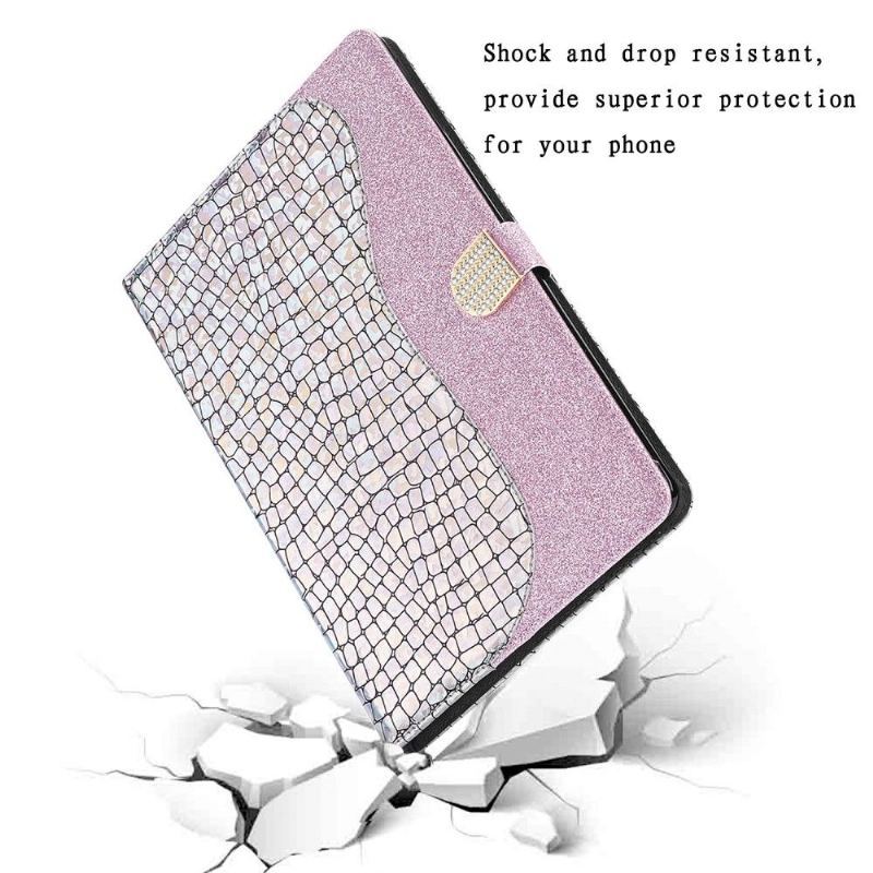 Etui Folio do Samsung Galaxy Tab S6 Glamour Croco Effect Cekiny