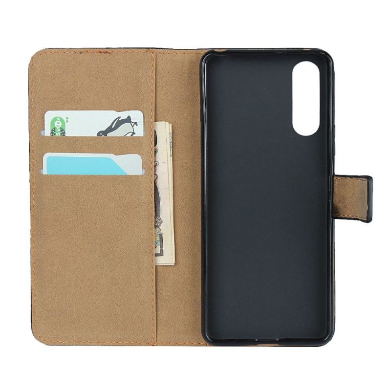 Case do Sony Xperia 10 II Biznes Portfel Etui Folio - Czarny