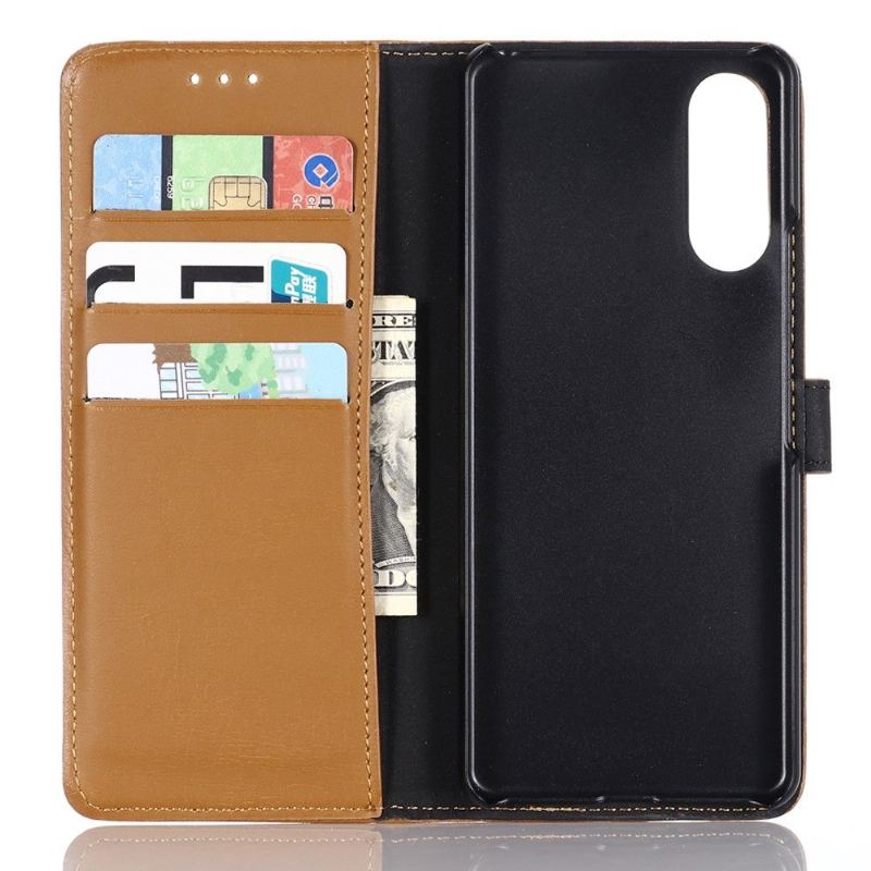 Etui do Sony Xperia 10 II Anti-fall Etui Folio Retro Skórzany Efekt